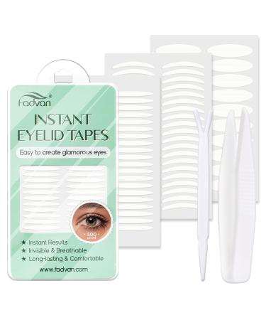FADVAN 500 piece eyelid strips slip-on eyelid adhesive tape double eyelid self-adhesive invisible eyelid strips