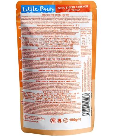 Barking Heads Little Paws Wet Bowl Lickin' Chicken with Turkey 10 x 150g - Premium Dog Food - Buy Online on GoSupps.com