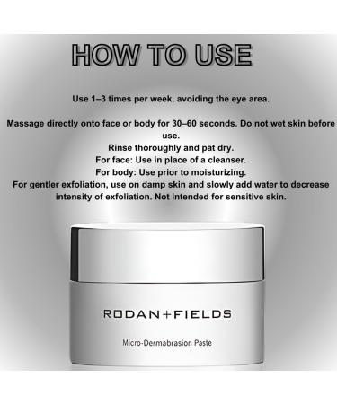 Rodan and Fields Micro-Dermabrasion Paste - Gentle Face & Body Scrub | Exfoliate for Brighter Vibrant Skin - 125 mL/4.2 Fl. Oz - International Shipping Available - Buy Online on GoSupps.com