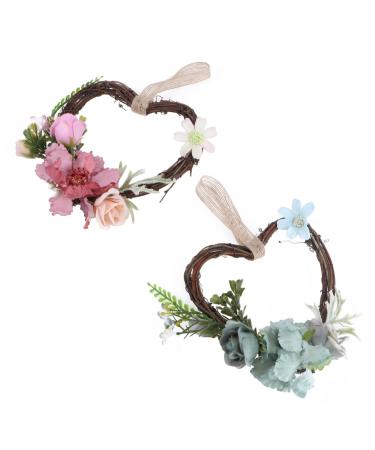 Zerodeko 6 Pcs Wedding Tie for Dogs Wreath Front Door Garland Astetic Room Decor Front Door Decor Para De Mujer Interior Home Decoration Rattan Decor Large Gems Car Door Vine Garland Wooden