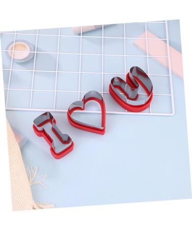 PRETYZOOM DIY Cookie Mold 3pcs Valentine's Day Stencils Cake Molds Festival Cake Baking Molds Cookie Mold Die Bread Baking Mold - Buy Online on GoSupps.com