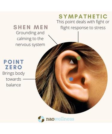 NAO Wellness Stainless Steel Ear Seeds - Acupressure Beads Healing Kit with 40+ Solutions | 20 Acupuncture Ear Seeds for Adults & Kids - Buy Online on GoSupps.com