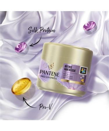  Pantene Pantene Biotin Hair Mask for Damaged Hair Intense Rescue | Helps repair intensely dry and damaged hair | Leaves hair feeling silky smooth | Hydrolyzed Silk Protein | Pro-V Miracles | 300 ml - Buy Online on GoSupps.com