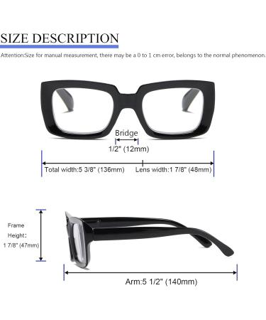 MMOWW 2-Pack Oversized Anti-Blue Light Reading Glasses for Women - Black & Tortoise Square Frame (2.0) - Buy Online on GoSupps.com