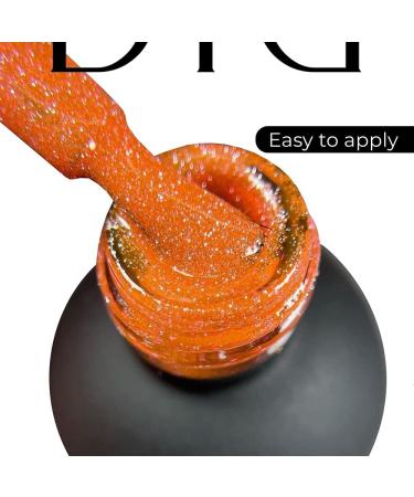 Didier Lab - Premium UV Gel Nail Polish - Brillant No. 14 - Gel Nail Varnish - Nail Art - Long-Lasting High Gloss Wear - Orange Gel Nail Polish - Gel Nails - Glitter Gel Nail Polish - Rich Pigment - Buy Online on GoSupps.com