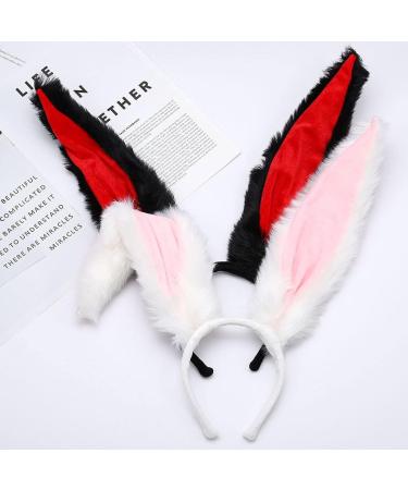 Furry Rabbit Ear Bunny Ears Headband for Women - White | Perfect for Parties, Prom, Cosplay | Cute and Fun Costume Hair Accessory - Buy Online on GoSupps.com