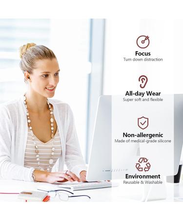 Silicone Ear Plugs 2 Pairs 30dB NRR for Noise Reduction - Reusable Ultra Soft Earplugs for Sleeping, Work, Travel, Shooting - 8 Ear Tips included - Black - Buy Online on GoSupps.com