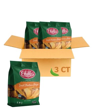 Chifles Maduritos Sweet Plantain Strips 3 Bags 12 oz ea | Naturally Sweet & Crunchy | Vegan Gluten Free No Sugar Added Kosher Snacks | 3 Packs of 12 oz Plantain Strips Individual Bags | 36 Ounces Sweet Strips (12oz Pack of 3)