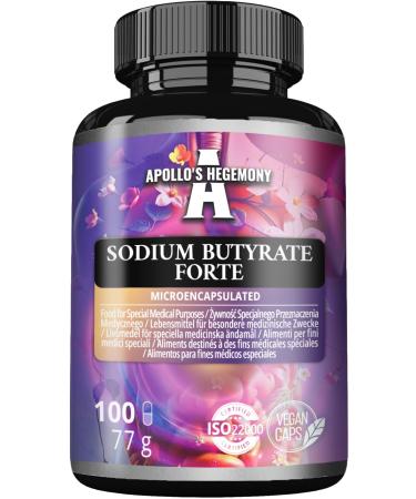 Sodium Butyrate Forte 400 mg (80% Butyric Acid) - 100 Capsules V g tales - 100 jours d'approvisionnement - Suppl ment pour soutenir la sant de l'intestin - par Apollo's Hegemony