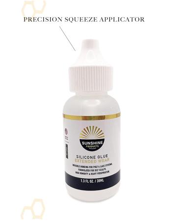 Sunshine Bond Hair Replacement Adhesive - Extended Hold for Wigs & Toupees - Waterproof & Skin Safe (1.3oz) | Premium Poly & Lace Bonding Glue - Buy Online on GoSupps.com