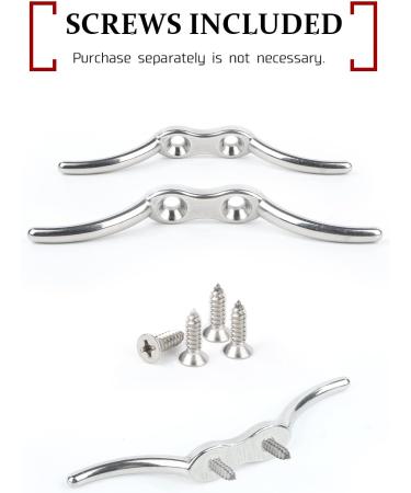 Atibin Stainless Steel Deck Hardware Dock Cleats - 2-1/2inch Base - 4pcs Set for Kayak, Boat, Marine Mooring - Buy Online on GoSupps.com