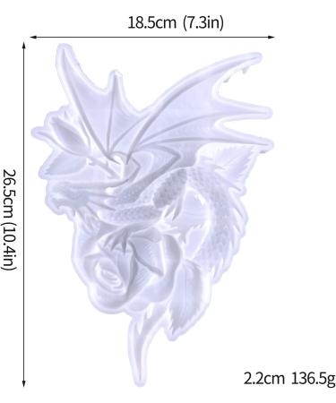 Rose Dragon Silicone Mold for DIY 3D Animal Statue Making - Perfect for Resin, Chocolate, Wedding Cake Decorating and Home Decor - Dragon2 - Buy Online on GoSupps.com