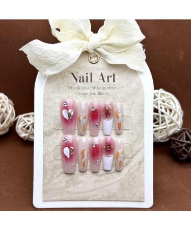 New Handmade Wearing nail powder blusher aurora drill halo dye removable nail patch false nails 10pcs (Size : XS) - Buy Online on GoSupps.com