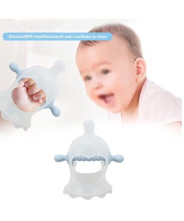 Wrist Hand Teether Monkey Head BPA Free Safe Teething Toy for Toddler Bed - Transparent Blue - Buy Online on GoSupps.com