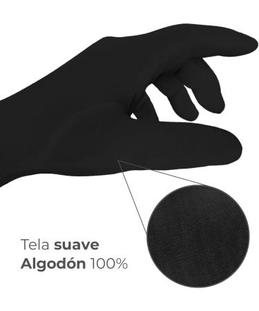EXBRIECO 2 6 or 12 Cotton Gloves Moisturizing Gloves Soft Elastic Hand Care Comfortable Mime Jeweller Waiter Costume White or Black. M Pack 2 Black - Buy Online on GoSupps.com