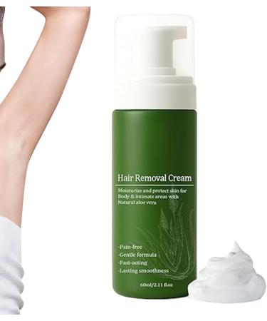  Eventerde Facial Hair Removal Cream | 60ml Natural Hair Removal Cream for Men | Intimate Care Products | Use at Home in the Shower Bathroom for Daily Shaving and While Traveling - Buy Online on GoSupps.com