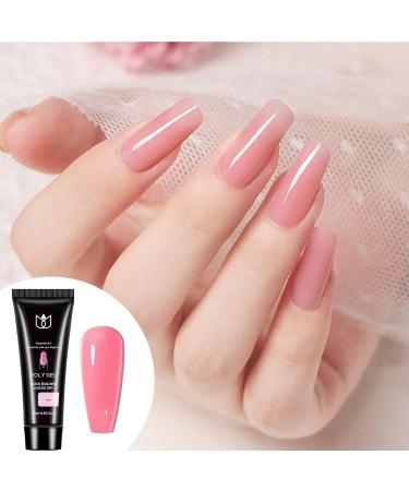 Poly Nail Extension Gel Nail Builder 6 Colors UV Poly Gel Set False Nail Gels Nail Extension Nude Pink Nail Gel Enhancement Crystal Polygel for Beginners Nail Art French Manicure Women (6 Colors) - Buy Online on GoSupps.com
