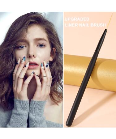 6Pcs Nail Art Brushes for Fine Lines & Details - Gel Polish Painting Brushes Set for Long & Thin Designs - Nail Art Liner Brushes Kit (7/9/11/15/18/25mm) - Buy Online on GoSupps.com
