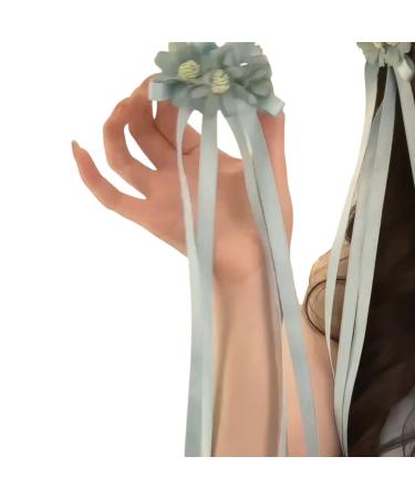 amangul Braids Hair Clip for Hot Girl Long Ribbon Layered Flower Shape Hair Barrettes Ponytail Hair Barrettes for Teens Girl
