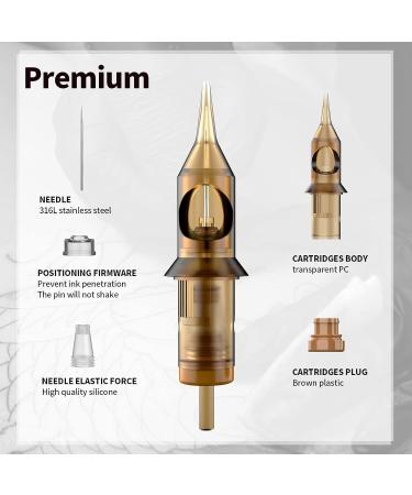 50pcs Assorted Tattoo Cartridge Needles - Curved/Round Magnum Shader - 7RM 9RM 11RM 13RM 15RM - Disposable & Soft Edge - #10 Bugpin RM - EN02-50KIT-T - Buy Online on GoSupps.com