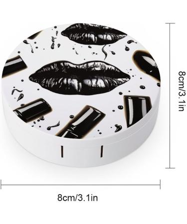 Cool Black Lipstick Contact Lens Case - Portable Travel Storage Box - Buy Online on GoSupps.com