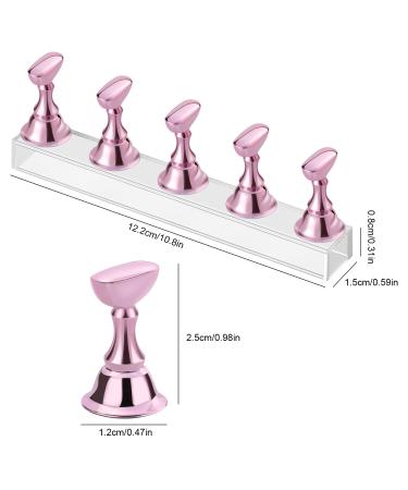 Etercycle Acrylic Nail Stand - Magnetic Practice Holder for Nail Art | DIY Salon Supplies (Pink - Buy Online on GoSupps.com