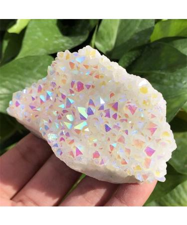 Natural Rainbow Quartz Cluster Crystal Titanium Rainbow Aureole Specimen Collection for Decoration Stone Generator JZIGTDEM - Buy Online on GoSupps.com