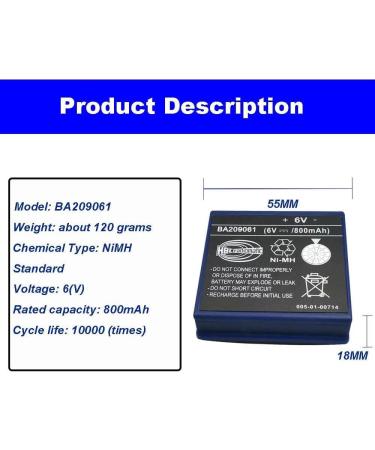 WELLVEUS 6V 800mAh Ni-MH Battery for HBC BA209061 Remote Control Pump Truck - International Shipping Available - Buy Online on GoSupps.com