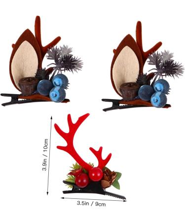 FRCOLOR 6 Pairs Christmas Antler Hair Clip Christmas Horn Hair Clips Christmas Horn Headwear Antler Horn Hairpins Women's Hair Accessories Party Hairpin Fabric Alligator Clip Korean Child - Buy Online on GoSupps.com
