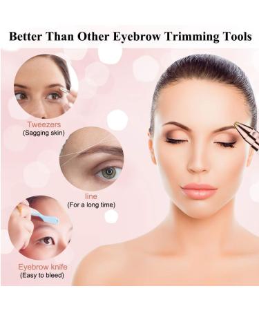 Molbory 2-in-1 Eyebrow Razor & Face Hair Remover for Women | Pain-Free Trimming & LED Light for Eyebrows Lips Chin & Nasal Hair - Buy Online on GoSupps.com