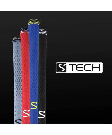 SuperStroke S-Tech Rubber Golf Club Grip - Ultimate Feedback and Control | Non-Slip Performance | All-Weather | Swing Faster | Black Standard - Buy Online on GoSupps.com