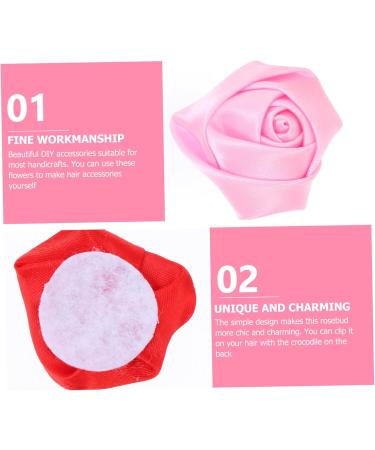 Housoutil 100 Pcs Headwear Material Wedding Hair Accessories Diy Hair 3d Rosebud Diy The Flowers Crafts Bride 3.5X3.5cmx5pcs Assorted Colorx5pcs - Buy Online on GoSupps.com