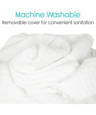 Xtra-Comfort Leg Elevation Pillow | Swelling & Recovery Support - Firm Wedge Rest for Knee, Ankle, Foot Injury - Pain Relief & Better Sleep - Improve Circulation | White - Buy Online on GoSupps.com