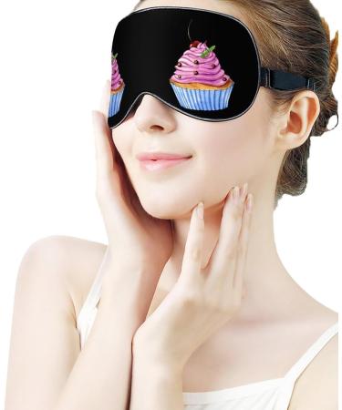 Watercolor Cupcake Sleep Mask | Adjustable Strap | Block Light for Men & Women - Buy Online on GoSupps.com