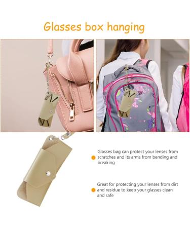 Shop Artibetter Yellow Leather Glasses Bag Set - Portable Sunglasses Case Holder - Stylish & Functional - Buy Online on GoSupps.com