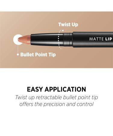 L.O.C.K. Matte Lip Crayon 02 Pale Pink - Long Lasting Velvet Soft Matte Lipstick | International Shipping Available - Buy Online on GoSupps.com