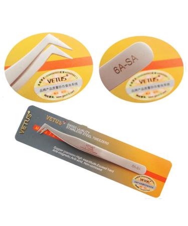 P-Beauty Vetus Eyelash Tweezers 6A-SA L-Type | Perfect for Volume Extensions | Protective Cap Included | International Shipping - Buy Online on GoSupps.com
