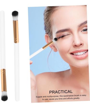 IWOWHERO 10pcs Makeup Brush Eyeshadow Brush for Women Contouring Brush Eye for Makeup Wooden Handle White - Buy Online on GoSupps.com