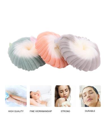 Shop 3 Pcs Two-Ball Loofah Sponge Set - Premium Bath Scrubber & Mesh Bath Ball for Spa-like Shower Experience | International Shipping Available - Buy Online on GoSupps.com