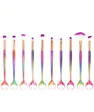 Mermaid Eye Makeup Brush Set | Professional Eyeshadow Brushes | Soft Synthetic Hair for Perfect Makeup - Buy Online on GoSupps.com
