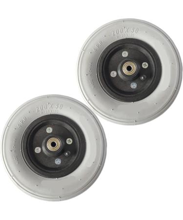 Wheelchair Wheels Wheelchair Front Castor (200x50) Electric Wheelchair Front Wheels Replacement Wheelchair Front Caster 8 Inch Wheelchairs Rollators Accessories Bearing: 8mm (0.3")