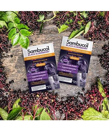 Sambucol Black Elderberry Drink Powder with Vitamin C - Vegan Friendly, Sugar Free, No Artificial Flavors - 16 Count - Buy Online on GoSupps.com