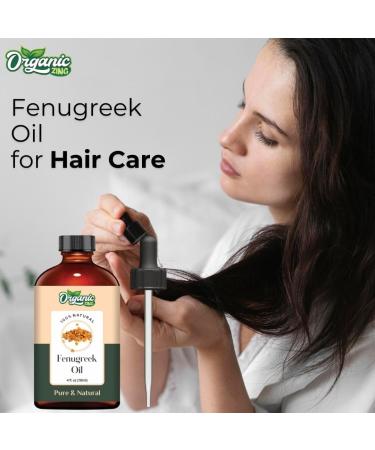 Organic Zing Fenugreek Carrier Oil - Pure & Natural for Skin Face Hair Care Aroma Therapy Diffuser Conditioner - 118ml - Buy Online on GoSupps.com