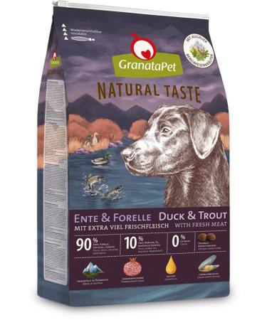 Granatapet Natural Taste duck & trout 12 kg dry food for dogs dog food without cereals & without sugar additives sole feed for adult dogs Single Duck & Forelle 12 kg (1 Pack)