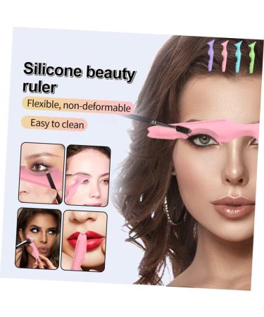Amosfun 4 Pcs Eyeliner Silicone Molds Mascara Eyeshadow Eyebrow Pencil Stencils Beauty Ruler Eyelash Stamp - Buy Online on GoSupps.com
