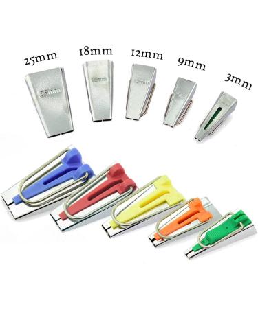 BIGTEDDY Bias Tape Maker Set - 5 Sizes DIY Quilting Binding Tools Kit (6MM/9MM/12MM/18MM/25MM) - Buy Online on GoSupps.com