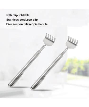 10-Piece Stainless Steel Telescopic Back Scratcher Set - Durable Metal Back Scrapers for Itching Relief | International Shipping Available - Buy Online on GoSupps.com