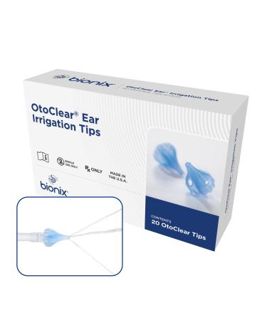 Bionix - OtoClear Ear Irrigation Tips Earwax Removal Tips Comfortable Easy-to-Use Pairs with Bionix Ear Cleaning Water Systems for Safe Earwax Removal (20 Count) 20 Count (Pack of 1)