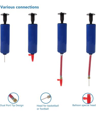 Jawflew Sports Ball Pump Kit - Portable Air Pump with Needle, Nozzle, Extension Hose - for Soccer, Basketball, Football, Volleyball, Rugby - 10PC Set - Buy Online on GoSupps.com