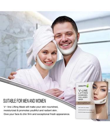 Double Chin Eliminator Hydrogel Masks - 5 Pack with Hyaluronic Acid & Aloe Vera for Anti-Aging & Face Tightening - Buy Online on GoSupps.com